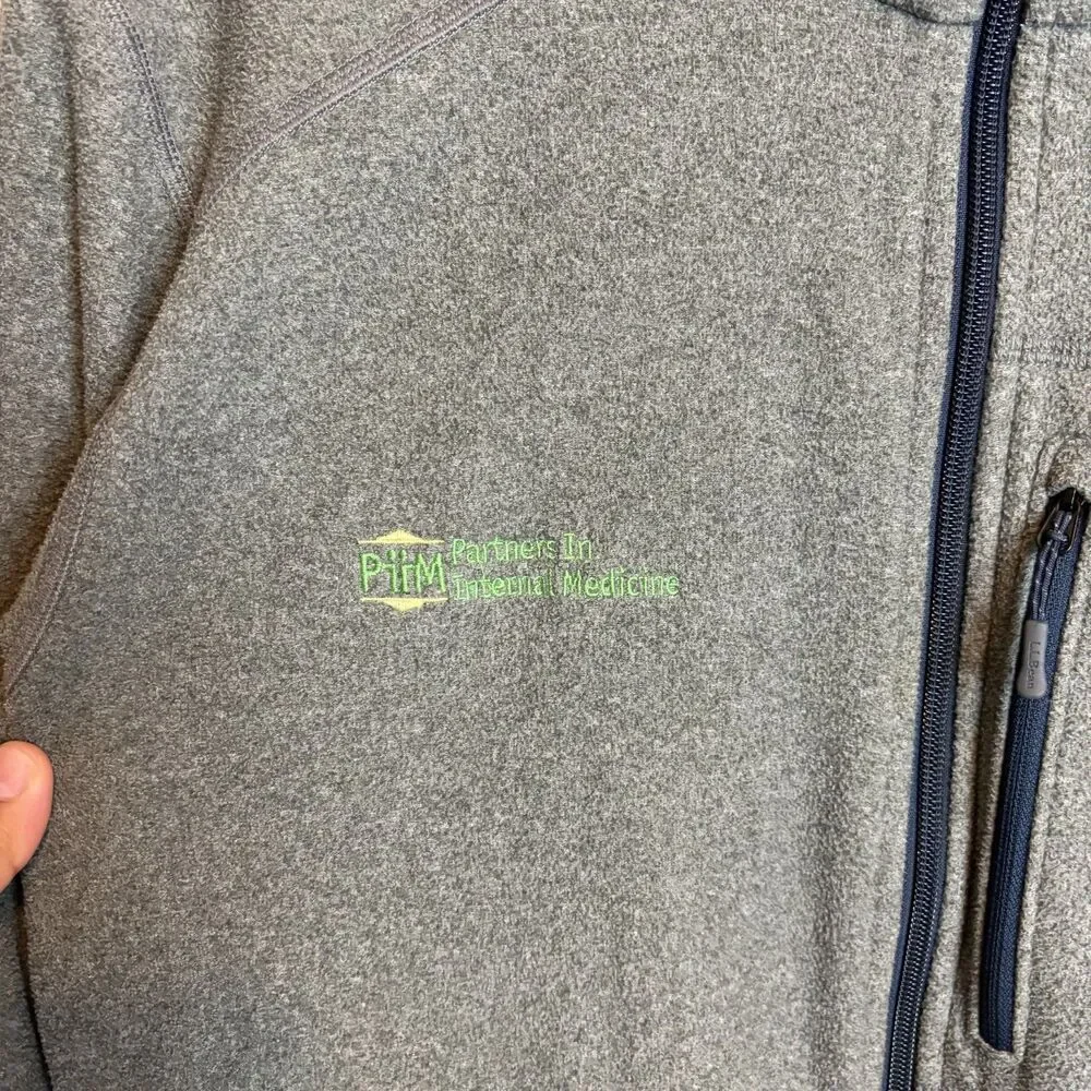 L.L. Bean Gray Zip Up Jacket Size XL Men